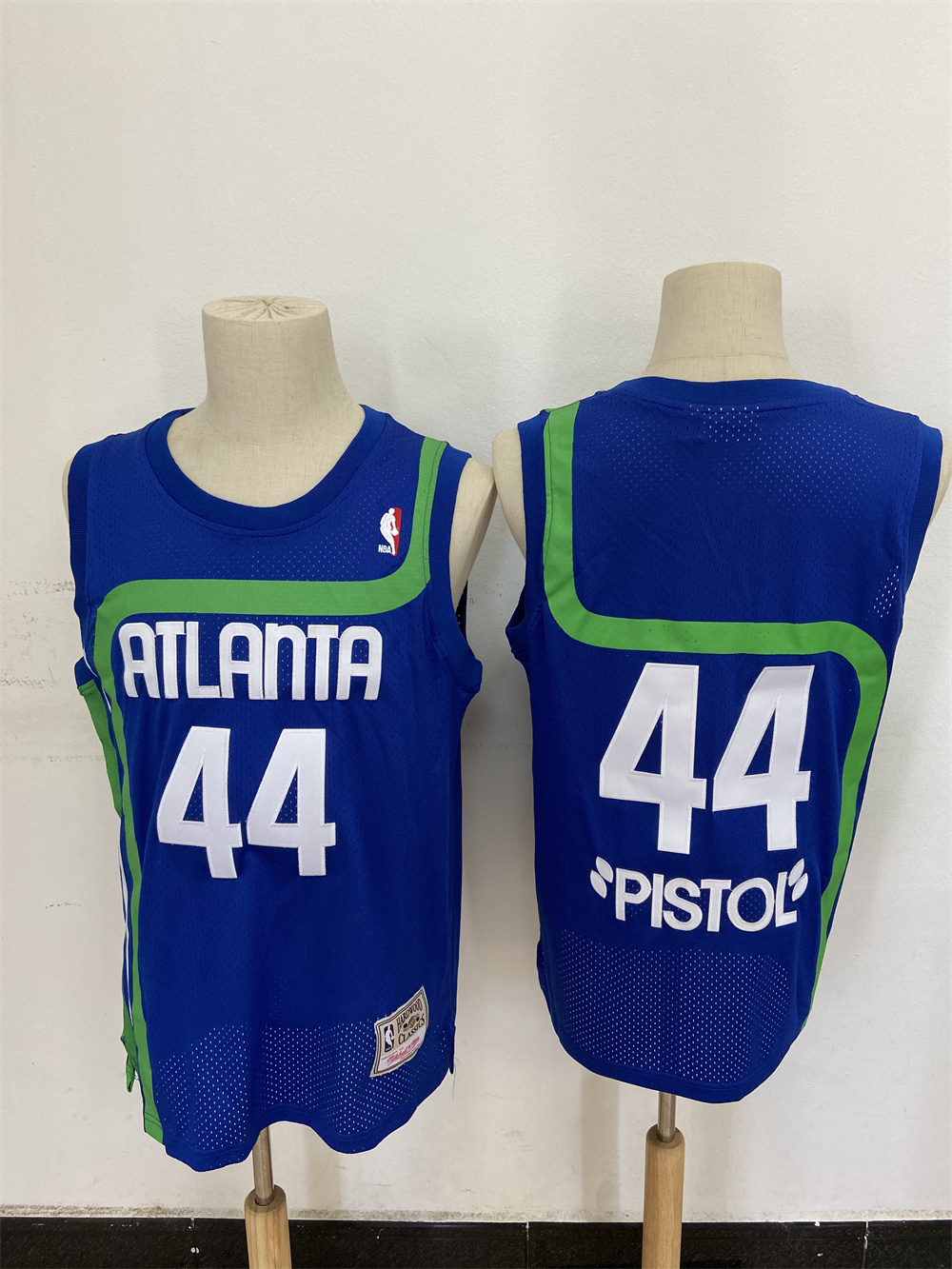 Men Atlanta Hawks #44 Pistol Light Blue 2025 NBA Jersey